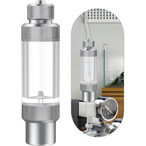 Pawfly Aquarium CO2 Bubble Counter with Built-in Check Valve, Single-Headed Carbon Dioxide Bubble Counter for CO2 Generator Regulator, Non-Return CO2 Bubble Meter for Planted Tanks