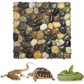 إكسسوارات Hamiledyi Bearded Dragon Tank 11.8 "L x 11.8" W الزواحف الركيزة حصيرة Terrarium Liner Pebble Pad Pad غير اللصوص على السطح