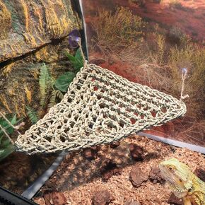 Bearded Dragon Hammock Lizard Tank Accessories Reptile Lounger Amphibian Habitat Décor for Chameleon, Geckos, Snakes, Hermit Crab, Lguana Reptiles, Tortoises