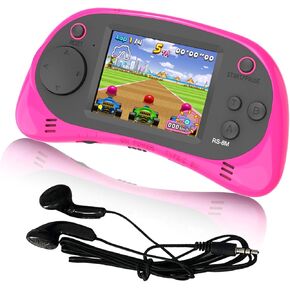 Easegmer 16 بت Kids Games Handheld Games مدمجة 220 ألعاب الفيديو عالية الدقة ، ومشغل لعبة محمولة 2.5 بوصة مع سماعات الرأس-أفضل ألعاب إلكترونية للسفر للأطفال الذين تتراوح أعمارهم بين 3 و 10 سنوات (أزرق)