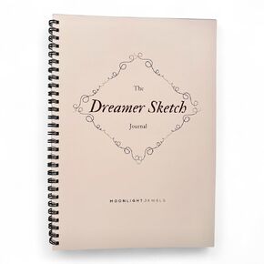 MoonlightJewels The Dreamer Sketch Journal, Made in USA, productivity planner, undated planner, spiral notebook, manifestation journal, guided journal, notebook organizer, vision map notebook