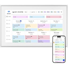 15.6 بوصة تقويم رقمي ، 2025 مخطط وروتيك الرسم البياني ، 32 جيجابايت منظمة WiFi الذكية ، تقويم سطح المكتب الشاشة HD ، جدول تنظيم تفاعلي ، خطة وجبة للعائلة ، تشمل جدار الجدار