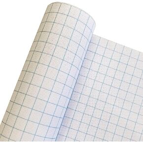 Sewcrane 14ct Easy Count Count Aida Cotton Ambroidery Fabriced مع خطوط شبكة قابلة للغسل ، أبيض (59 "W × 39" لتر)