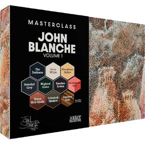 The Army Painter, Masterclass John Blanche Volume 1 Paint Set, 6 x 18 ml Warpaints Fanatic Paints, 1 unique Speedpaint, 2 Washes, 1 Metallic & 1 Art Print - Model Paint Set for Miniature Wargaming