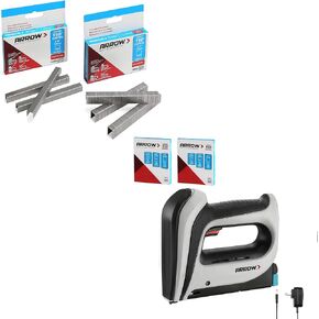 Arrow T50DCD Cordless Staple Gun Kit & Arrow T50 Stainless Steel Staples Pack Set