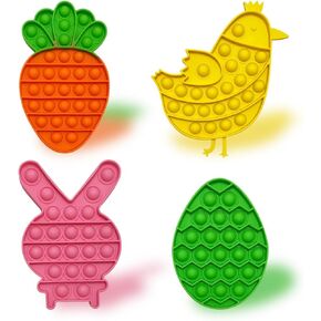 Pinkiwine 4 Pack Easter Pop Toys Toys Sensory Toys for Kids Boys Girls Toddlers Easter Stains Successers Homes Freace Right