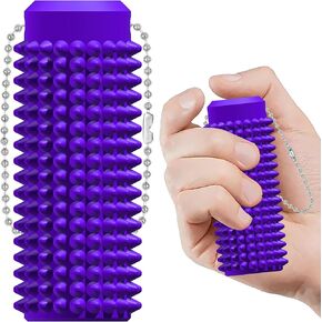 Little Ouchies تململ - سلسلة مفاتيح محفزة بحجم الجيب مع تصميم Grippie spiky ، لعبة القلق وتخفيف الإجهاد للبالغين ، هدايا فريدة من نوعها للأصدقاء والعائلة (أسود)
