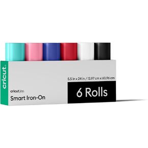 Cricut Smart Iron-On for Joy, Sampler Pack (5.5in x 24in, 6 Sheets) - HTV Heat Transfer Vinyl - Matless Cutting for Long cuts