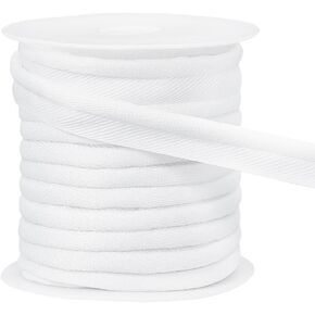BENECREAT 10 Yard Light Grey Piping Cord Trim, 5/8 inch Polyester Bias Tape Piping, Upholstery Piping Trim for Sewing Lip Cord Trim