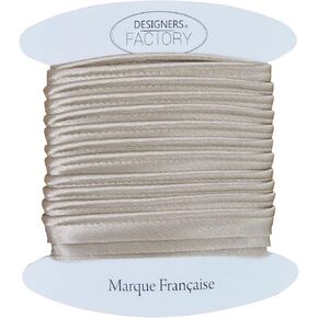 Satin Piping Trim for Sewing - Available in Several Colors - Ideal for Refined finishes, to be Placed Between 2 Fabrics (Beige, by 5.46 Yards)
