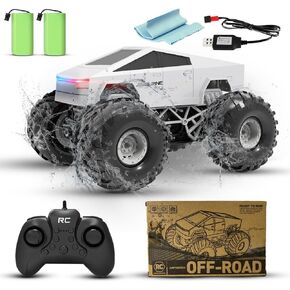 RC Cyber ​​Truck Toy Car 1:16 مقياس ، 4WD مضادًا للماء ، والتحكم عن بُعد لـ Kids 6+ ، و Pickup على الطرق الوعرة ، 2.4 جيجا هرتز ، هدية مثالية للأولاد (XS-1)