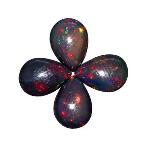 10 PCS ، 5 ​​× 5 مم ، Yashee Natural Black Opal ، شكل مستدير ، إثيوبي أوبال للأحجار الكريمة ، الكثير