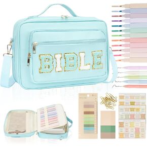 Bible Cover Case for Women Bible Bag Bible Study Supplies Leather Bible Case Western Bible Tote Bag Christian Gifts for Girls