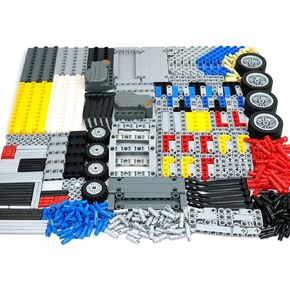 Technic-Parts-Gears-Beams Building Block Sets, Wheels-Axles-Pins-Connector Liftarm Motor-EV3 Replacement Accessories Bricks