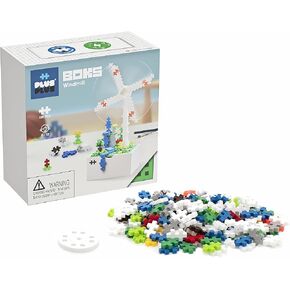 PLUS PLUS - BOKS Windmill Kids - 220 Pieces - Construction Building Desk Stem/Steam Fidget Toy, Interlocking Mini Puzzle Blocks
