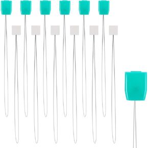 7.87 بوصة إبرة طويلة threader السحب أداة الخطاف 12 PCS إبرة threaders لتطريز خياطة خياطة أدوات حبة حبة لكمة الإبر عبور الغرز DIY أعمال الخياطة الأعمال (الأخضر والأبيض)