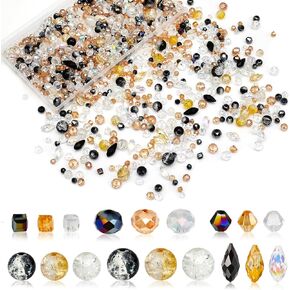 1000pcs Glass Beads for Jewelry Making Colorful Rainbow Craft Crystal Beads with Loose Beads Sparkly Beads for DIY Necklace Bracelet Earring(Green)
