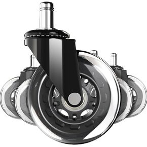 GTRACING Office Chair Wheels, 3" Replacement Chair Casters Heavy Duty Office Desk Casters for Hardwood Floors and Carpet Smooth & Silence Gliding, Easy to Install, Fits 99% of Chair, Set of 5