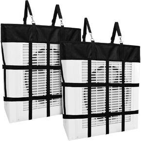 Tessco 2 Pcs Box Fan Holder Horse Stall Classic Fan Bag Hanging Web Holder Nylon Box Hay Bag(White)