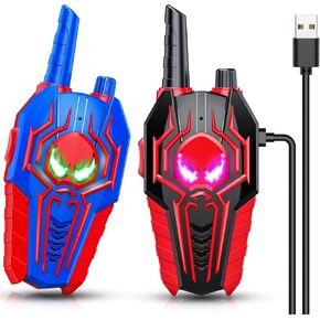 Rechargeable Walkie Talkies for Kids: Toys Gifts for 3 4 5 6 7 8 Year Old Boys Girls Ages 5-7 Kids Walkie Talkies 2 Pack Outdoor Toy for 4 5 6 7 Year Old Boy Birthday Gift