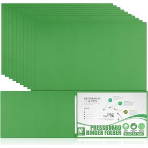 10 PCS 11x17 Inch Pressboard Cover ، مجلد الموثق التقديمي 3 بوصة مع مقترح ورق عرض المعادن لربط مقترحات التقارير بدقة ، مستندات أخرى (Navy Blue)