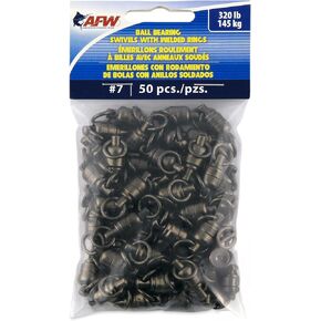 American Fishing Wire Black Ball Bearing Swivels (4 Pieces), Size 4, 200 Pound Test in Saudi Arabia