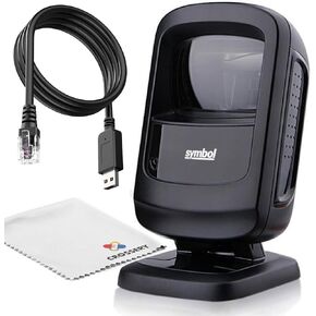 Zebra DS9208 Hands-Free Barcode Scanner Bundle - Symbol Motorola 2D Scanner - High-Speed Zebra DS9208 Barcode Scanner for Retail & POS Systems - Durable & Efficient (Renewed)