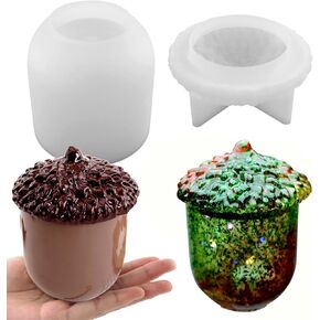 Storage Jar Resin Molds, Large Jar Silicone Molds with Lids Jewelry Trinket Storage Container Vase Box Molds for Epoxy Resin Casting Home Decor