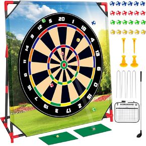 مجموعة لعبة لعبة GALF Golf Play ، ألعاب Golf Chipping للأطفال مع 24 كرات غولف لزجة ، ناديان للجولف ＆ 2 جولف ضرب الحصير ، في الهواء الطلق في الهواء الطلق ، هدايا الجولف الخلفية للرجال ＆ أطفال ＆ أطفال