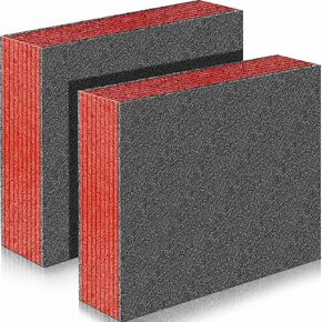 Frienda 2 PCS Polyethylene Foam Shep Polyethylene Insert Cuttable Cuttable Block Poam Padding لتخزين صندوق الأدوات والحرف (الأحمر والأسود ، 12 "× 10" × 3.125 ")
