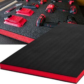 مربع أدوات رغوة ، 1pc 48x24x2 بوصة ، إدراج رغوة للحالات ، أوراق تخزين البولي إيثيلين لحالة أدوات الصلبة ، إدراج ظلال الأدوات ، ورقة منظم Kaizen