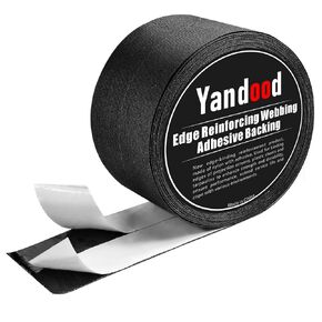 شريط حزام معزز الحافة ، شريط ربط لاصق من النايلون لشاشات الإسقاط DIY ، قماش القماش القباري ، الصفائح البلاستيكية ، تعزيز نسيج القماش النسيج (2 "WX32'L)