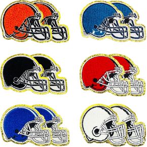 Jongdari 20pcs Sports Chenille Patches Iron on Patches Bulk for Hats Backpacks Cloths ، Baseball Football Softball Swayball Patch for Heat Press with Gold Heats for Kids Boys Girls Onls in Kuwait