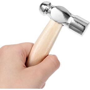 5 أوقية الكرة الصغيرة بين مطرقة 6 بوصة الكرة دبوس الأداة مصغرة جولة Head Hand Hammers مع مقبض خشبي لتشكيل تشكيل ميتا ينحني النجمة الخشبية