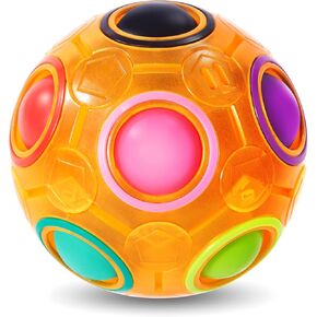 Vdealen Magic Rainbow Puzzle Ball, Fidget Ball Puzzle Brain Teaser Fidget Toy for Boys & Girls- Birthday Party Easter Valentines Christmas Stocking Stuffers for Kids Teen & Adults(Blue)