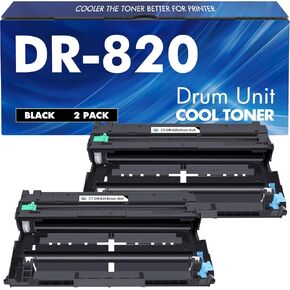 DR820 DR-820 Drum Unit Black 2 Pack Compatible Replacement for Brother DR820 DR 820 DR-820 for HL-L6200DW HLL6200DW L6200DW MFC-L5850DW MFC-L5900DW MFC-L5700DW HL-L5200DW L5200DWT Printer Ink