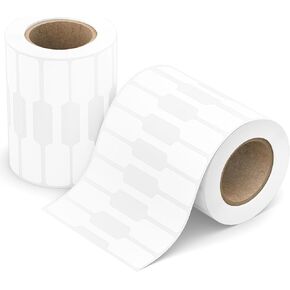 1000 Pcs Jewelry Price Tags Stickers, Rings Tags Glossy Self Adhesive White Blank Price Stickers for Jewelry, Bracelet, Necklace, Earring, Clothing Display (500 Labels/Roll)