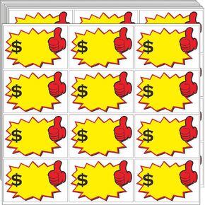 312 ملصقات أسعار بيع المرآب ، 2x3 بوصات ، ملصقات أسعار بيع الفناء مع مساحة لكتابة أسعار للبيع بالتجزئة ، وسوق السلع المستعملة ، ومبيعات المجتمع السنوية