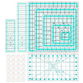 حكام خياطة اللحف ، 8 قوالب خياطة اللحف بلقب خياطة اللحف (2.5 "x2.5" ، 5 "X5" ، 8 "X8" ، 10 "X10" ، 12 "X12" ، 6.5 "X12" ، 2.5 "X12" ، 2.5 "X8")