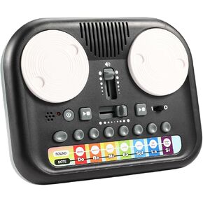 Baby Musical DJ مجموعة للأطفال ذوي التأثير الصوتي للخدش ، 5 أغاني تجريبية ، 7 أصوات وأصوات البيانو ، لوحة المفاتيح الإلكترونية ، DJ Turntable مع AUX و Record ، DJ Party Musicer Toy for Kids