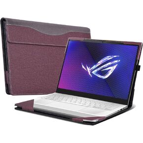 غطاء الكمبيوتر المحمول لـ Asus Rog Zephyrus - G14 (2024) GA403 | GA403UV | GA403UI | Case-Probling Case-Probling Case 14 "PU Leather Inner Cover (رمادي)