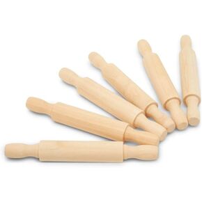 Wooden Mini Rolling Pin, 1-5/8 inches, Pack of 25, Perfect for Scrapbook Projects, Miniatures, Party Decor, and Crafts, by Woodpeckers