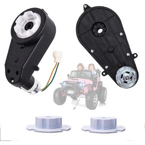 2 PCS 24V RS555 علبة التروس القياسية ، محرك 40000 دورة في الدقيقة مع استبدال بطاقات 2.1 سم لركوب الأطفال 24 فولت على دراجات نارية عالية السرعة جيب سيارات سيارات سيارات
