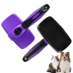 Pet Needle Comb Comb Combiner Combiner Hair Comb Comb Tool for Cat Comb Compling Floating Hair Removal Combove for Cat Hair (Purple ، Large)