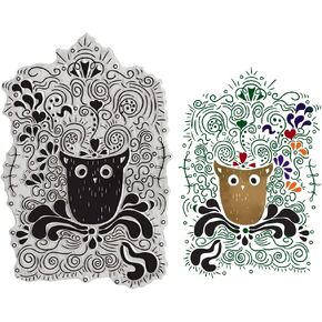 Fall Owl Clear Stamps لصنع البطاقات وزينة ألبوم الصور ، والبومة الخلفية طوابع واضحة ، خلفية حيوانية شفافة من السيليكون المطاط