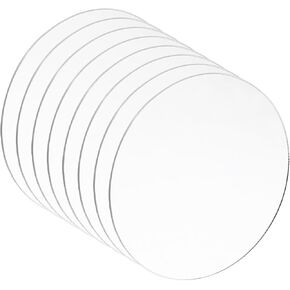 PATIKIL Acrylic Stamp Block, 16 Pack Stamping Block Round Decorative Mounting Blocks Set for Scrapbooking DIY Crafts Card Making, 16" Diameter