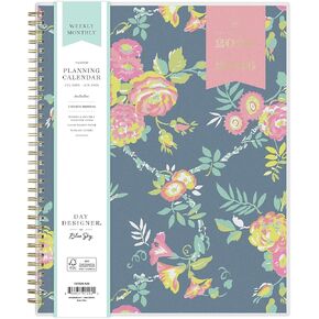 Blue Sky Day Designer 2025-2026 Weekly and Monthly Academic Year Planner Calendar, July 2025 - June 2026, 8.5" x 11", Flexible Cover, Laminated Tabs, Storage Pocket, Includes Stickers, Peyton Navy