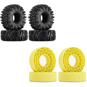 INJORA S5 Swamp Claw Mud Terrain 1.0 Tires and Silicone Rubber Inserts for 1/18 1/24 RC Upgrade