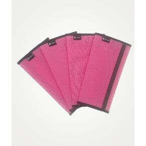 أحذية ذبابة الحصان من أجل المهر - 2025 Mesh Mini Donkey Leg Fly Fly مع إطار جلدي ، مجموعة أحذية Fly Horse من 4 (صغير ، وردي)