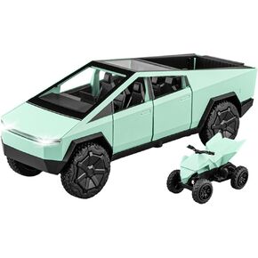 لعبة Pickup Truck Model ، 1/24 Tuy Metal Diecast Truck مع دراجة نارية على الشاطئ ، لعبة Pickup Truck Model مع لعبة السحب/الصوت/الضوء ، والسيارات هدايا لويت فتاة البالغة (أخضر 1:24 ، مع دراجة نارية على الشاطئ)